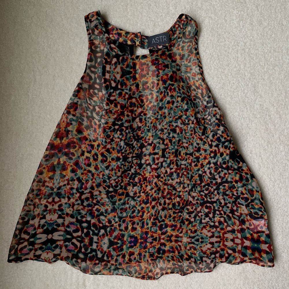 Gauzy Abstract Blouse